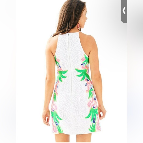 Lilly Pulitzer Pearl Resort White Tropical Fruit Lace Shift Dress 2 - Picture 2 of 7